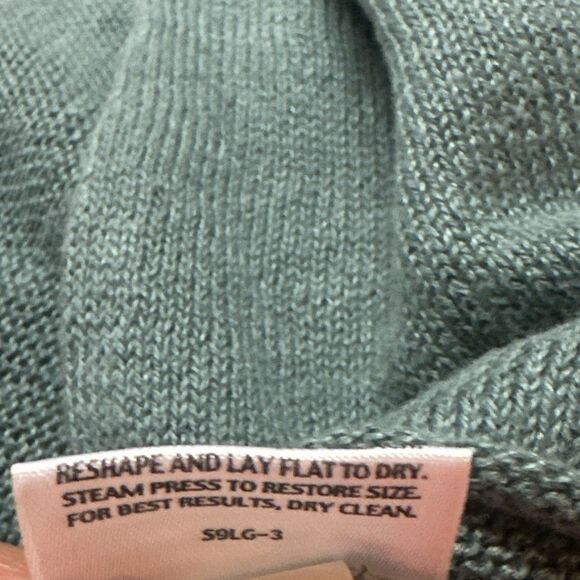 Eileen Fisher Open Front Cardigan 100% Linen Green PL - Picture 6 of 7